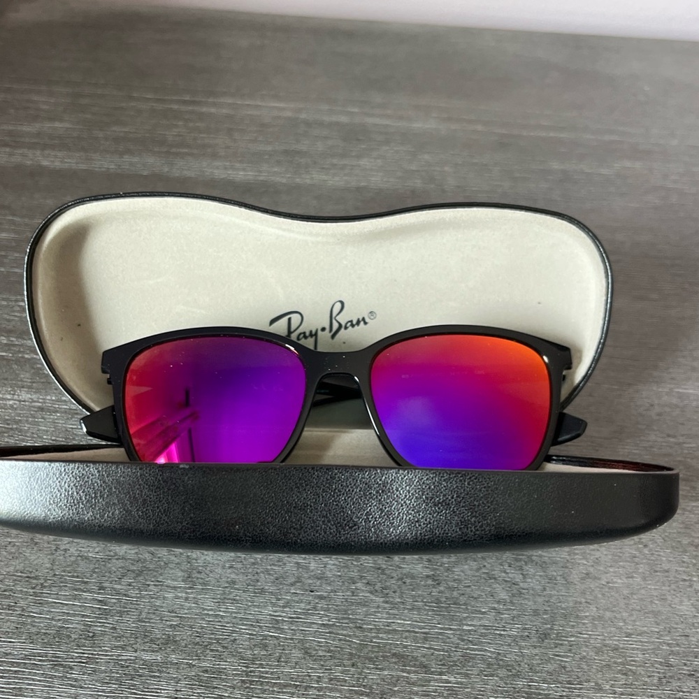 Custom EUC Ray-Ban Black/Pink Sunglasses